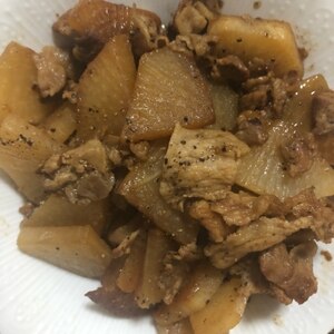 ご飯が進む♬豚肉と大根の炒め物